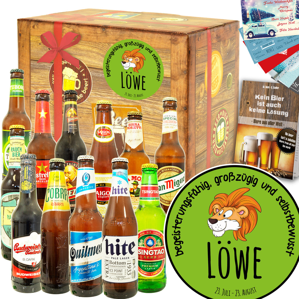 Sternzeichen Löwe | 12 Spezialitäten Bier International | Geschenkpaket
