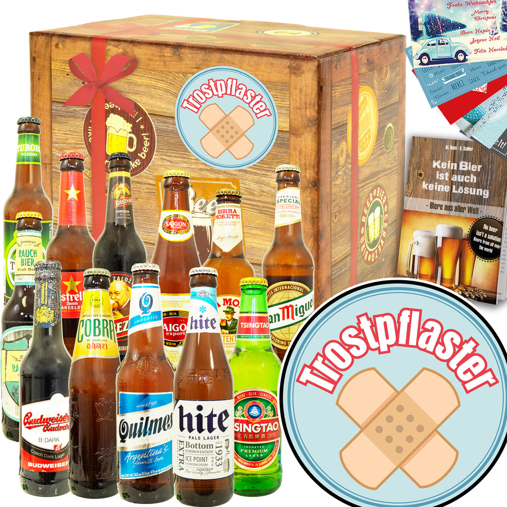 Trostpflaster | 12 Flaschen Bier Weltreise | Bierpaket