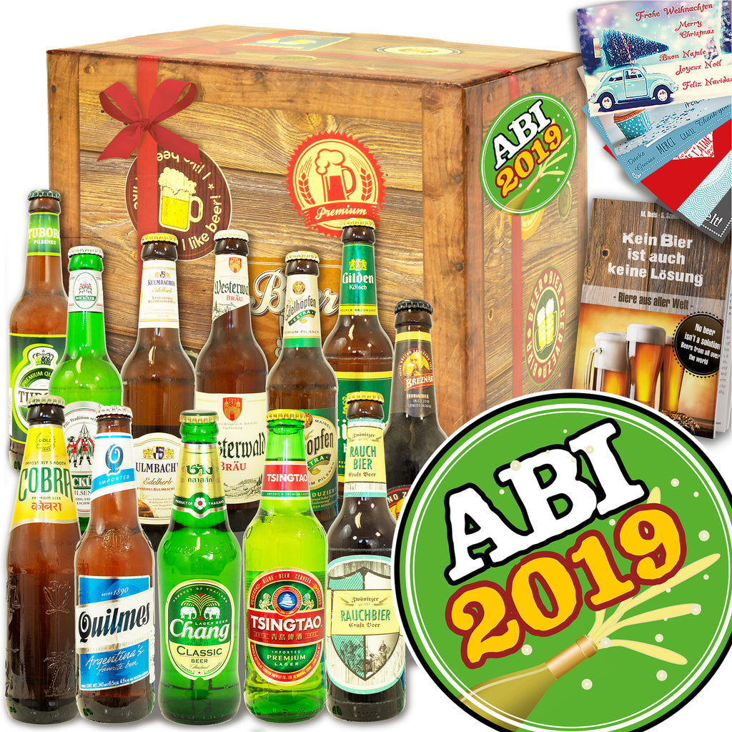 Abi 2019 | 12 Flaschen Bier Deutschland und Welt | Paket
