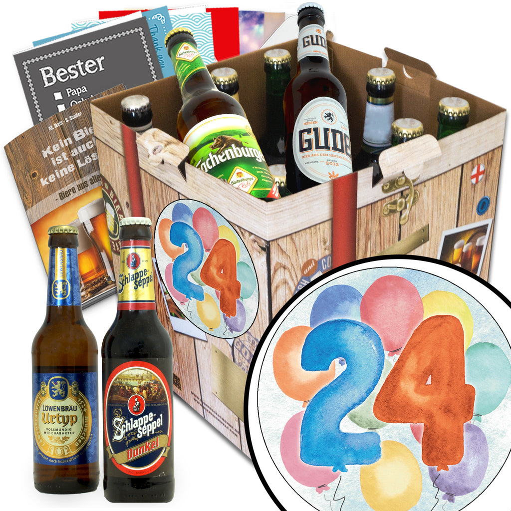 Geburtstag 24 | 9 Flaschen Deutsche Biere | Präsent