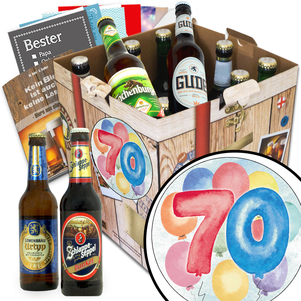 Geburtstag 70 | 9 Spezialitäten Bier Deutschlandreise | Geschenk Set