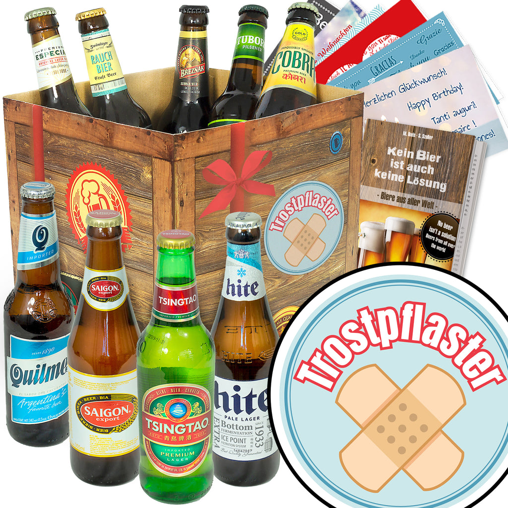Trostpflaster | 9 Flaschen Bier Weltreise | Bierpaket