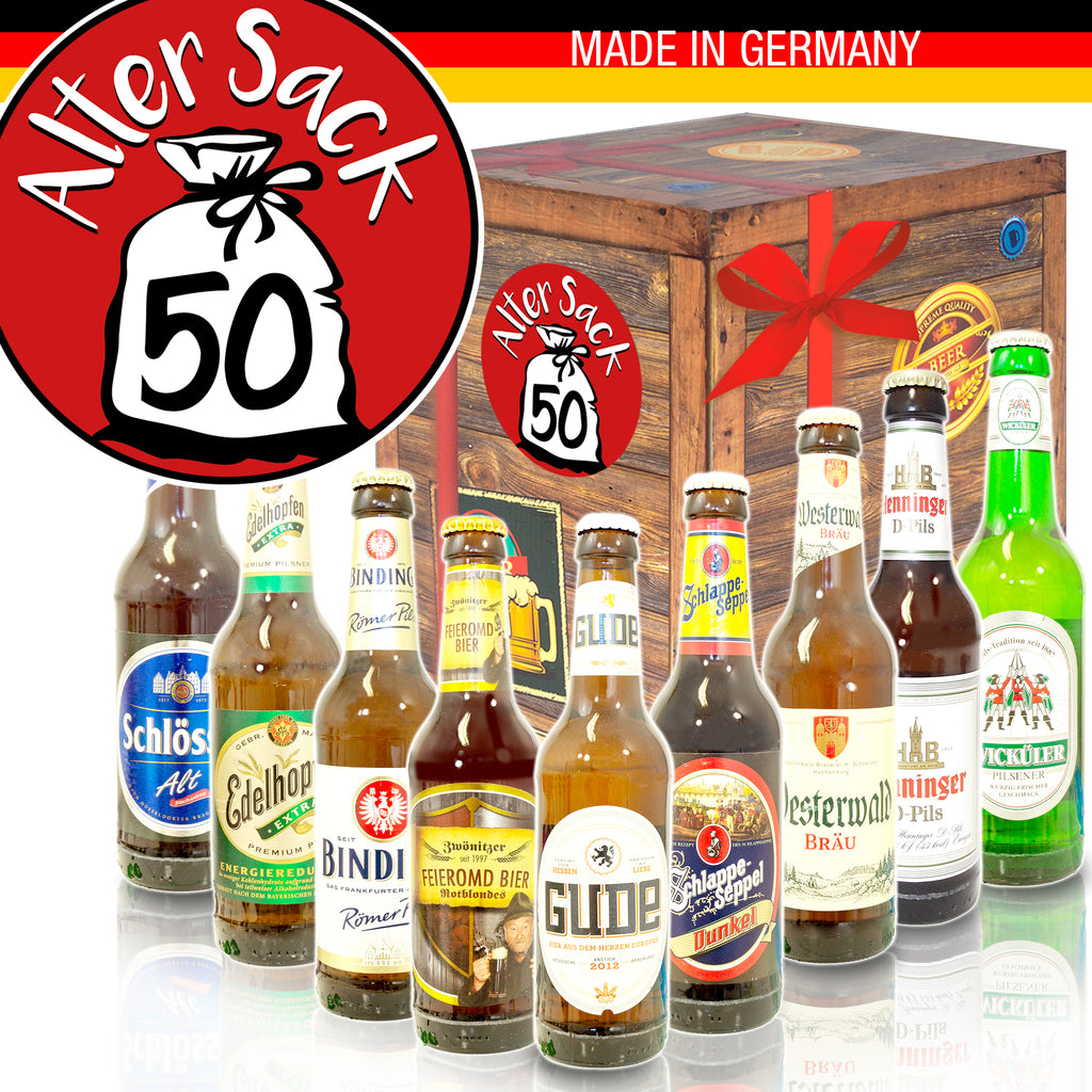Alter Sack 50 | 9x Bier Biere aus Deutschland | Bierset