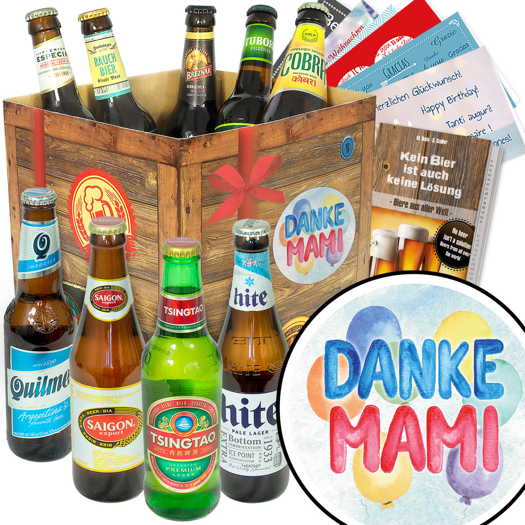 Danke Mami | 9x Bier International | Geschenkkorb