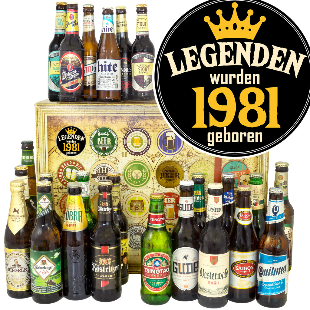 Legenden 1981 | 24 Spezialitäten Bier International und Deutschland | Paket