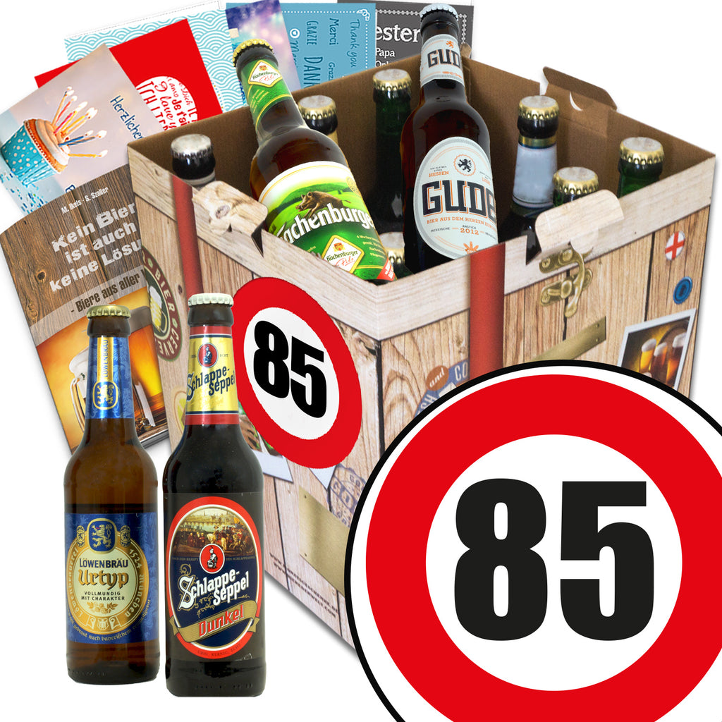 Zahl 85 | 9 Spezialitäten Biere Deutschland | Bier Geschenk