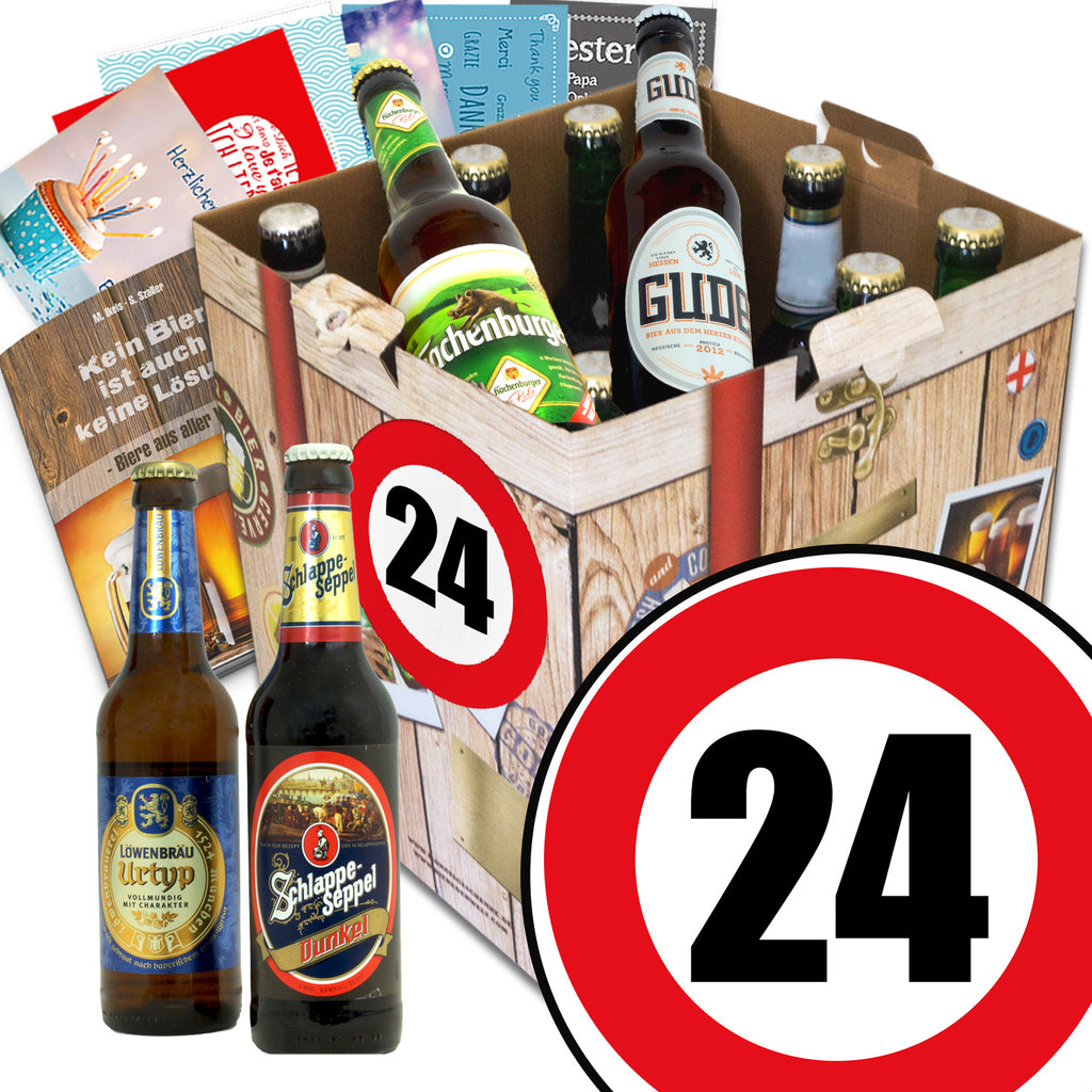 Zahl 24 | 9 Flaschen Deutsche Biere | Box