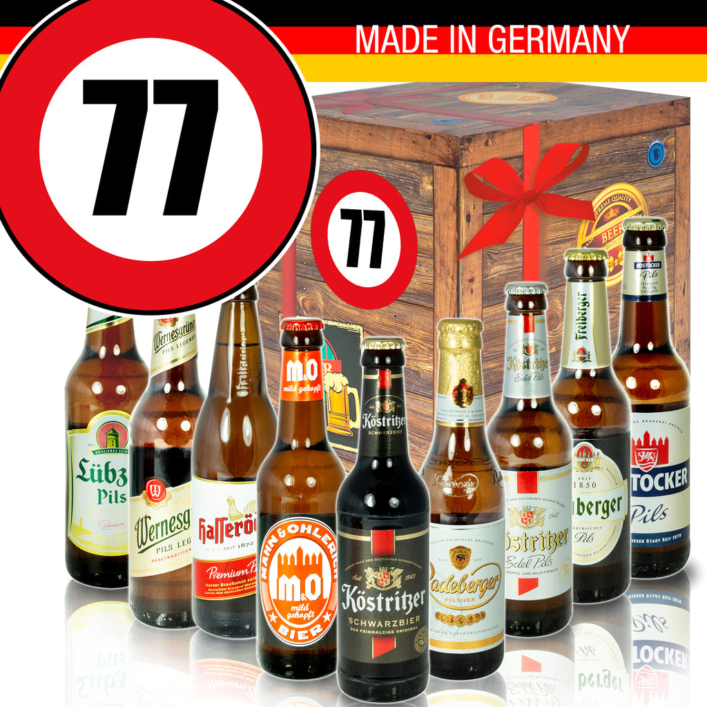 Zahl 77 | 9x Bier Ostdeutsche Biere | Probierpaket