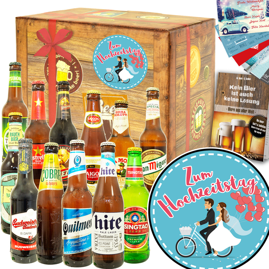 Zum Hochzeitstag | 12x Bier International | Bierset