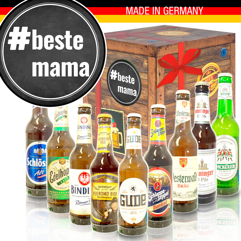 #BesteMama | 9x Bier Biere Deutschland | Geschenkbox