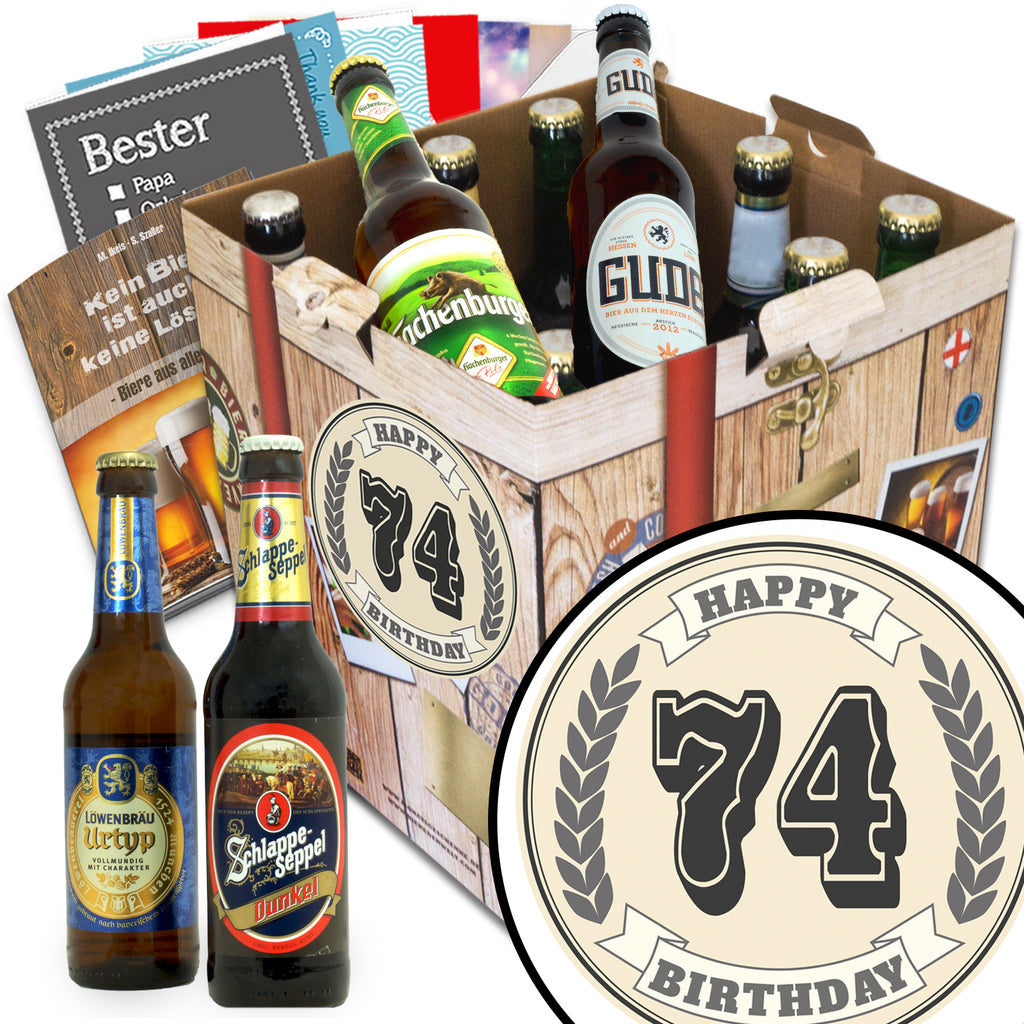 Geburtstag 74 | 9 Spezialitäten Bier Deutschlandreise | Geschenkpaket