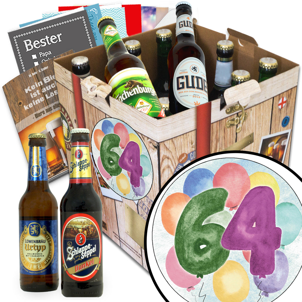 Geburtstag 64 | 9x Deutsche Biere | Präsent