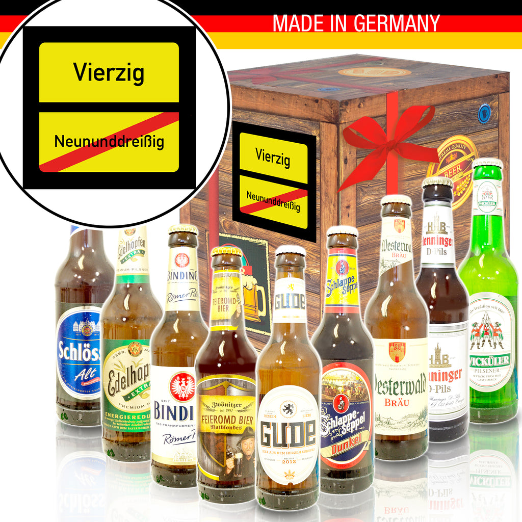 Ortsschild 40 | 9 Spezialitäten Deutsche Biere | Geschenkpaket