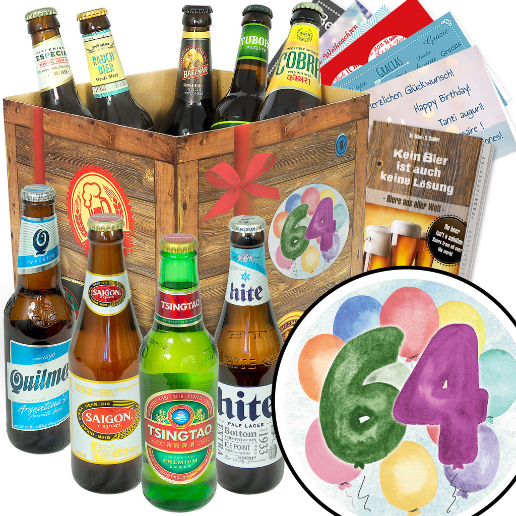 Geburtstag 64 | 9 Länder Biere der Welt | Bierset