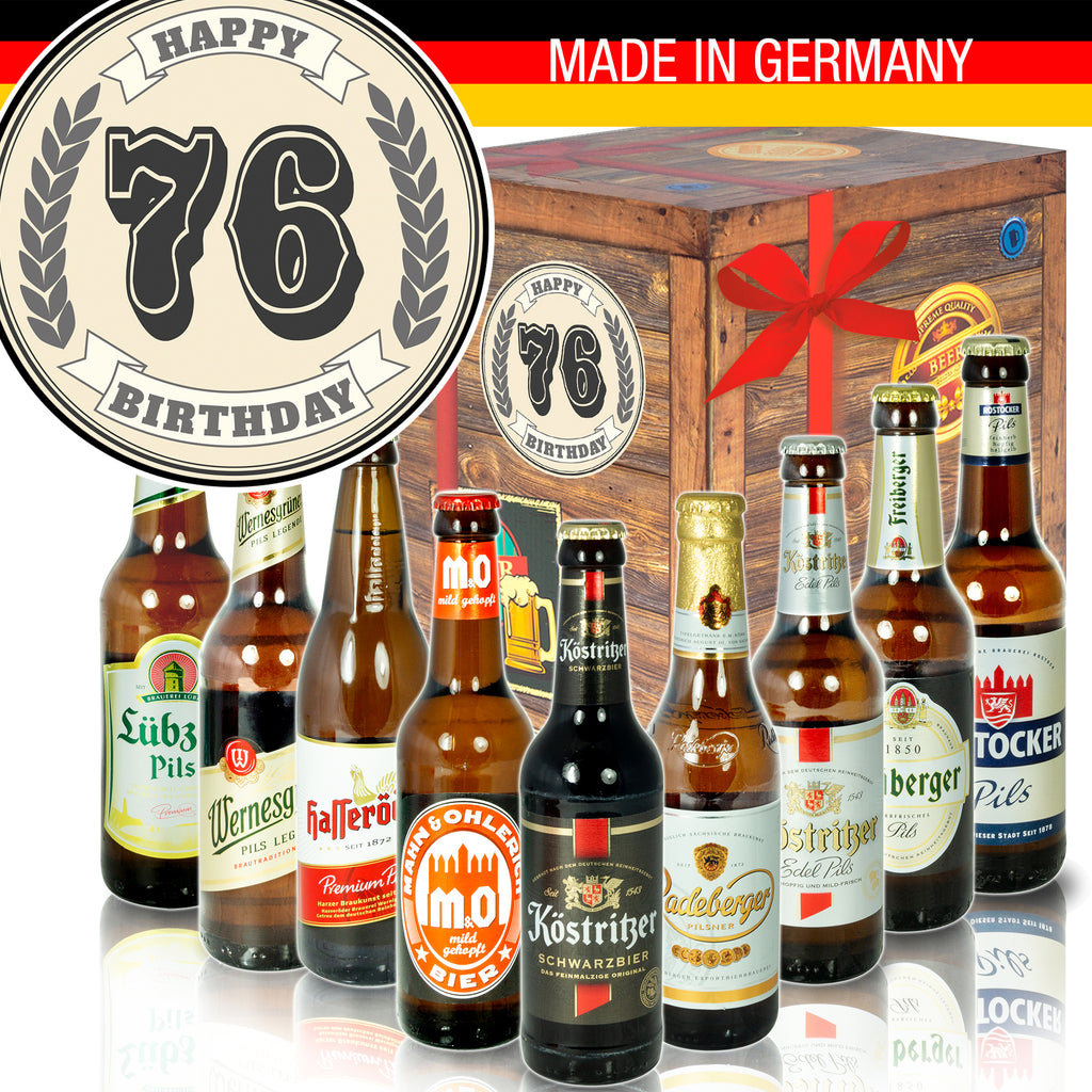 Geburtstag 76 | 9 Biersorten Ostdeutsche Biere | Probierpaket