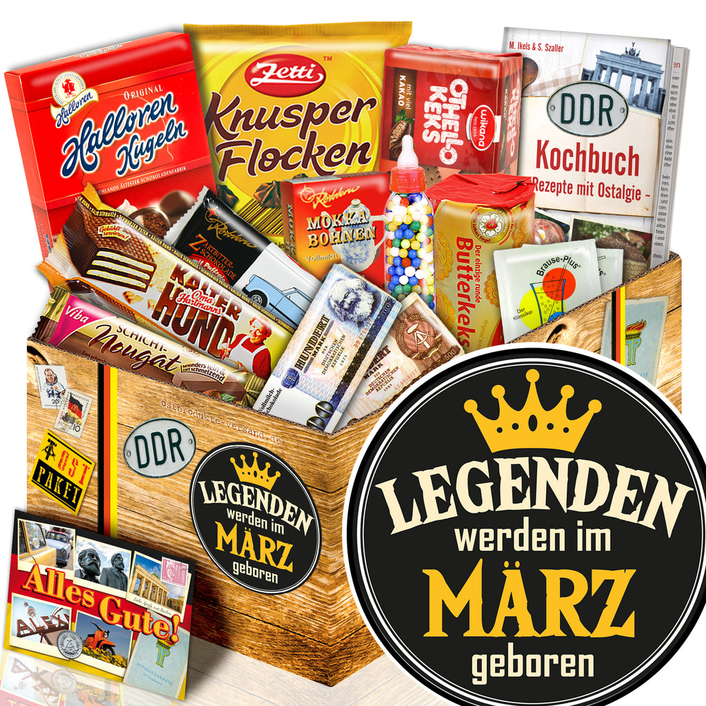 Legenden werden im März geboren - Süßigkeiten Set DDR L