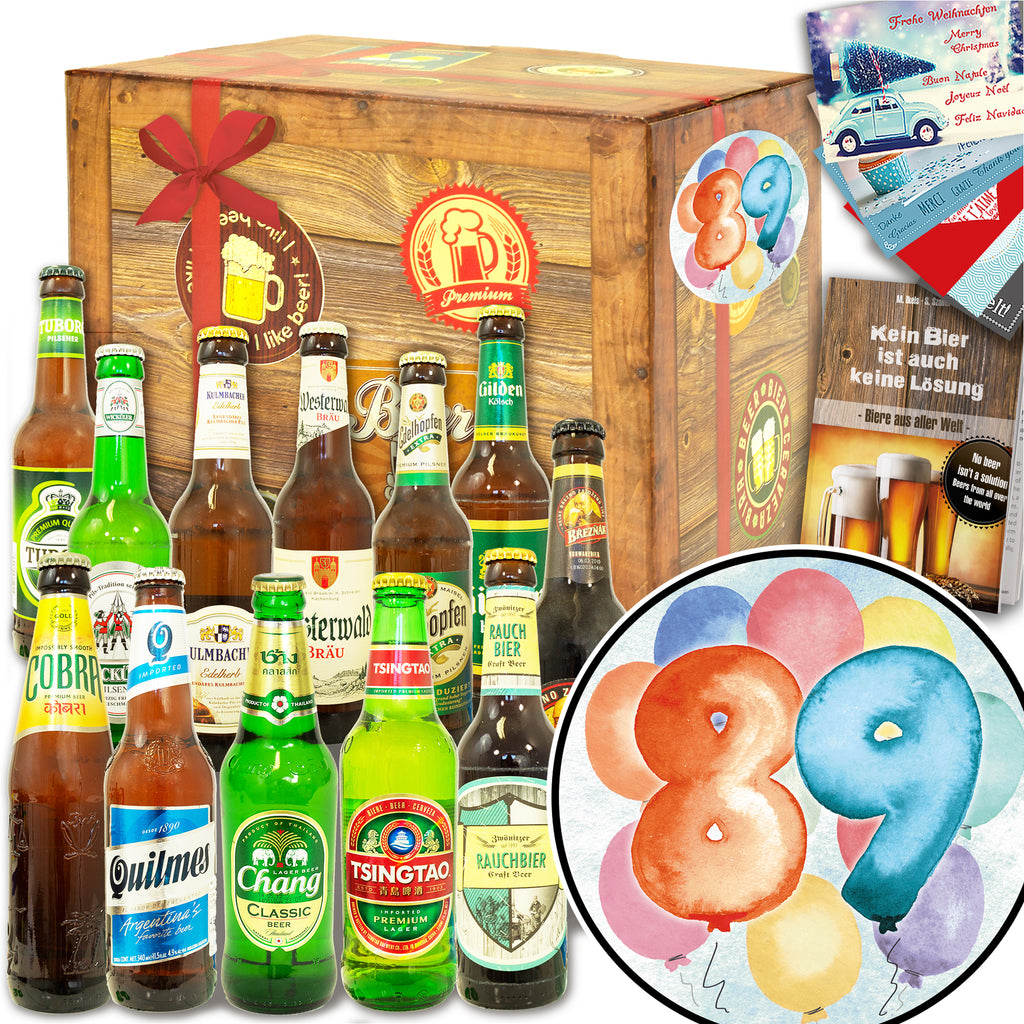 Geburtstag 89 | 12x Biere Welt und Deutschland | Präsent