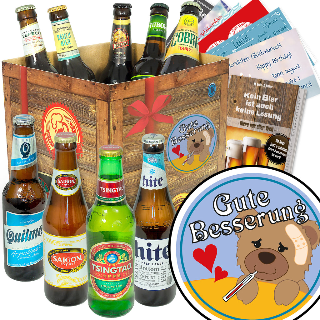 Gute Besserung | 9 Spezialitäten Biere der Welt | Präsent