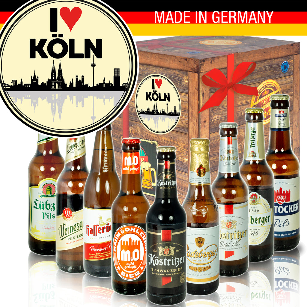 I love Köln | 9x Biere Ostdeutsch | Präsent