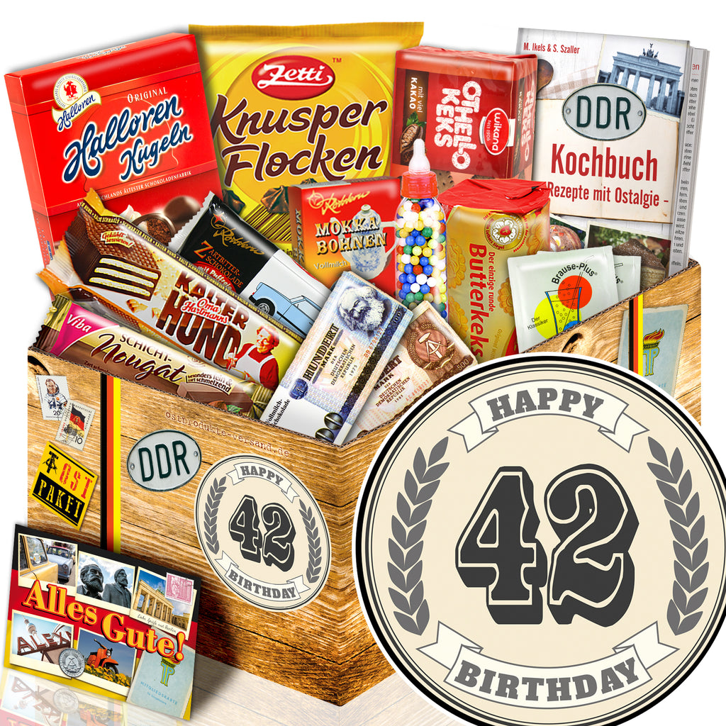 42 Zahl - Süßigkeiten Set DDR L - monatsgeschenke.de
