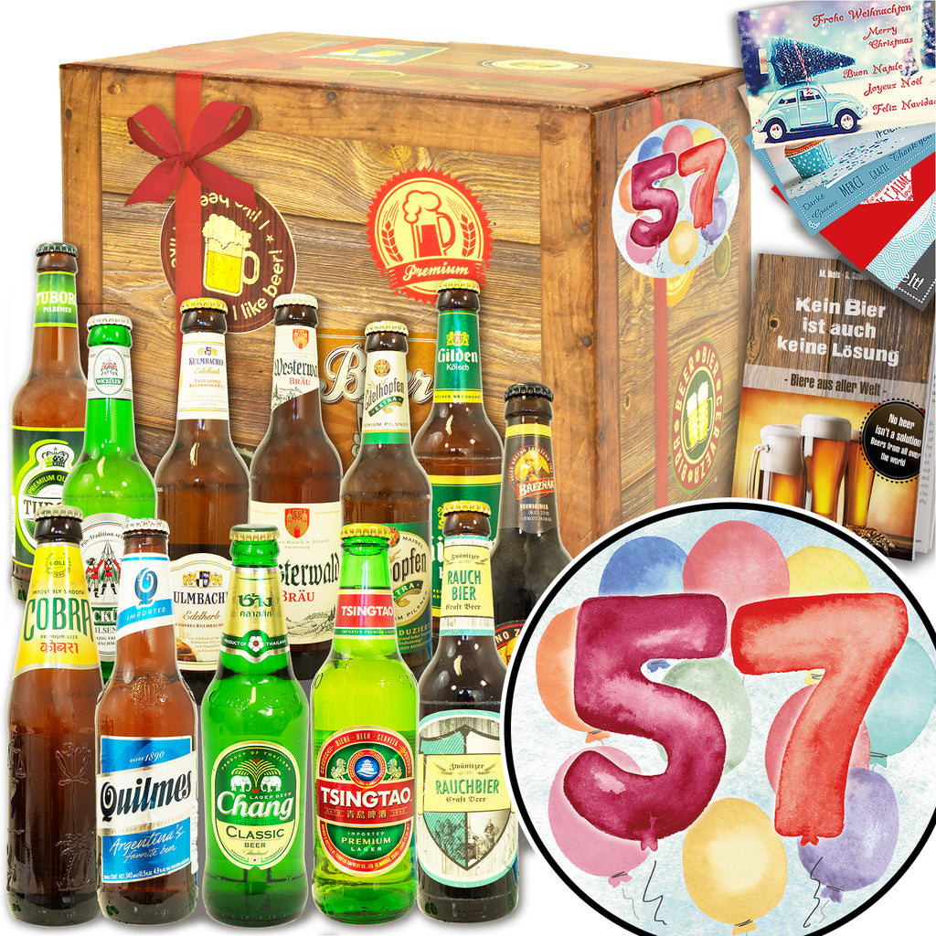 Geburtstag 57 | 12 Biersorten Bier Deutschland und Welt | Biertasting