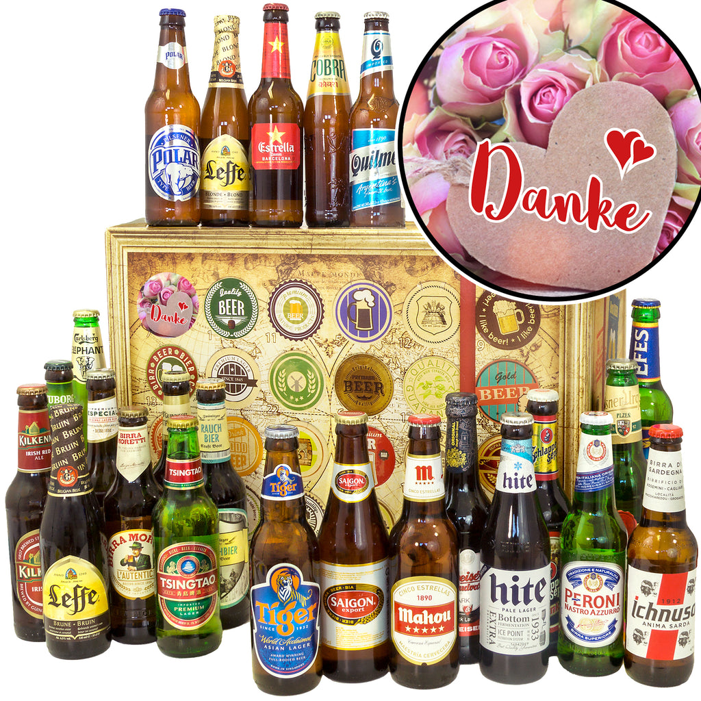 Danke | 24 Biersorten Bier Weltreise | Geschenkidee