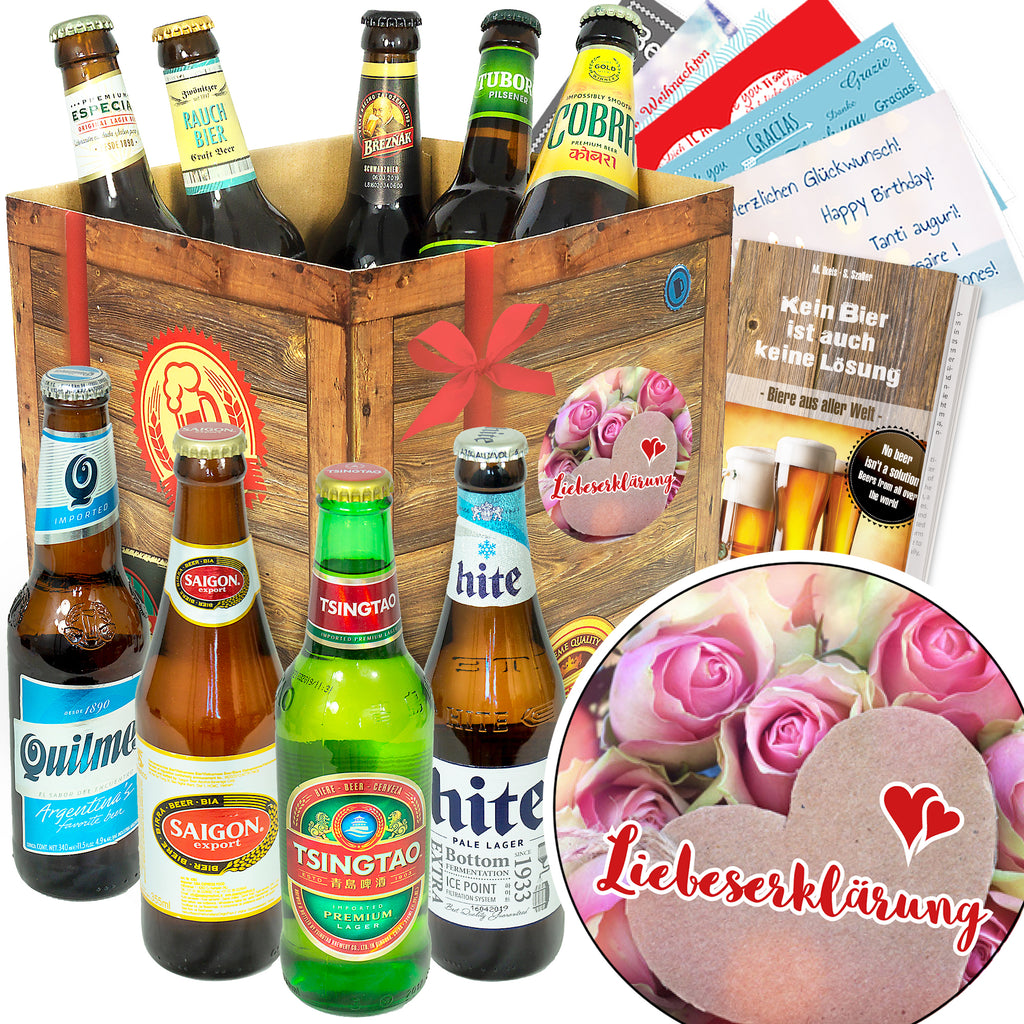 Liebeserklärung | 9x Bierweltreise | Geschenk Set