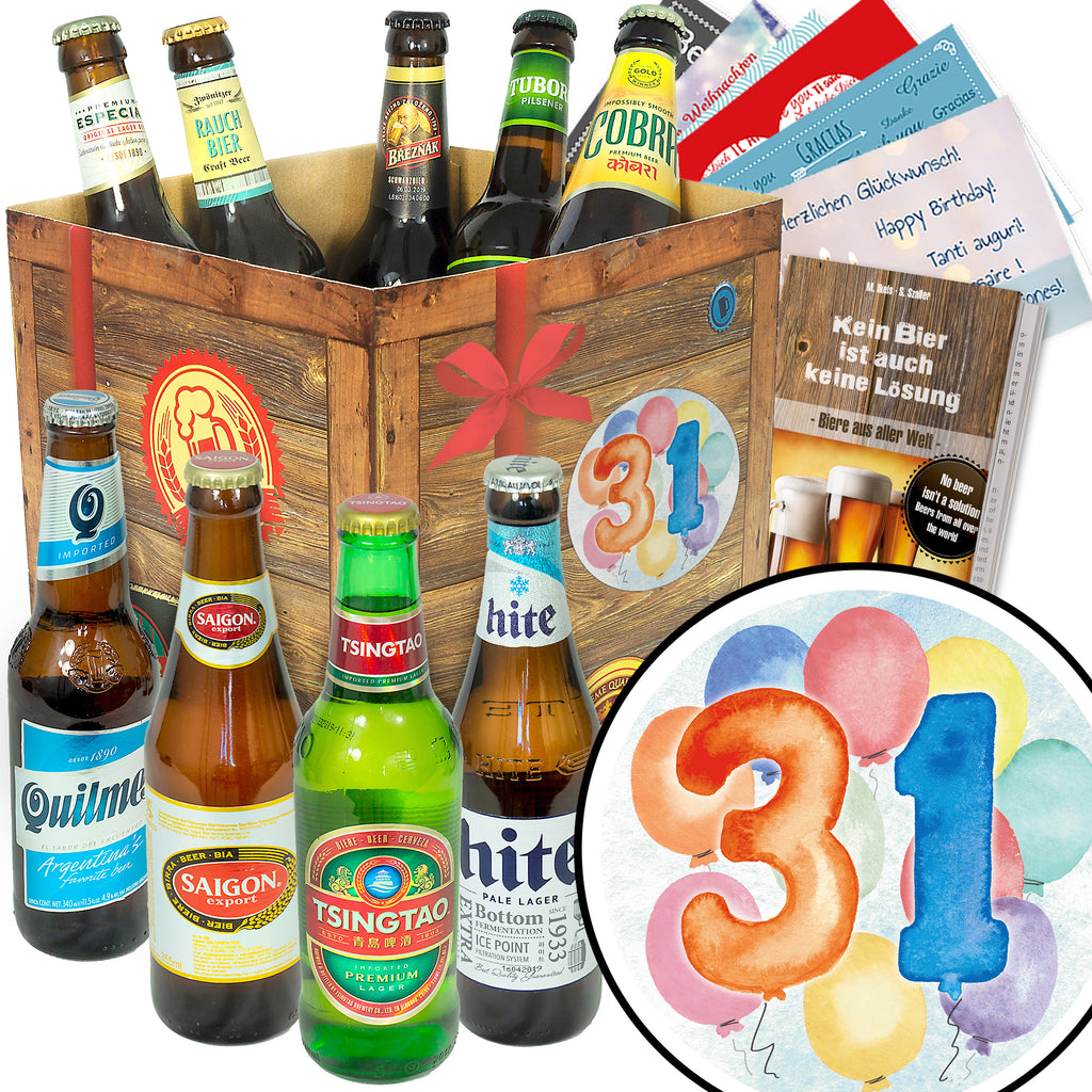 Geburtstag 31 | 9 Länder Biere aus aller Welt | Paket