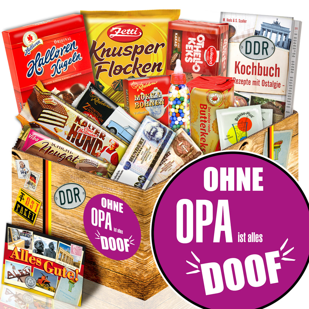 Ohne Opa ist alles doof - Süßigkeiten Set DDR L