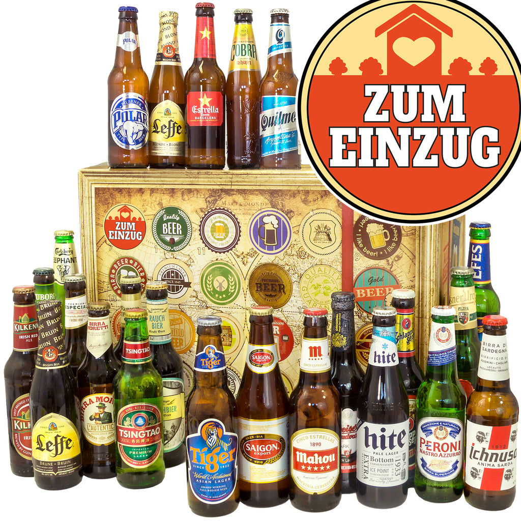 Zum Einzug | 24 Länder Biere der Welt Exoten | Geschenkidee