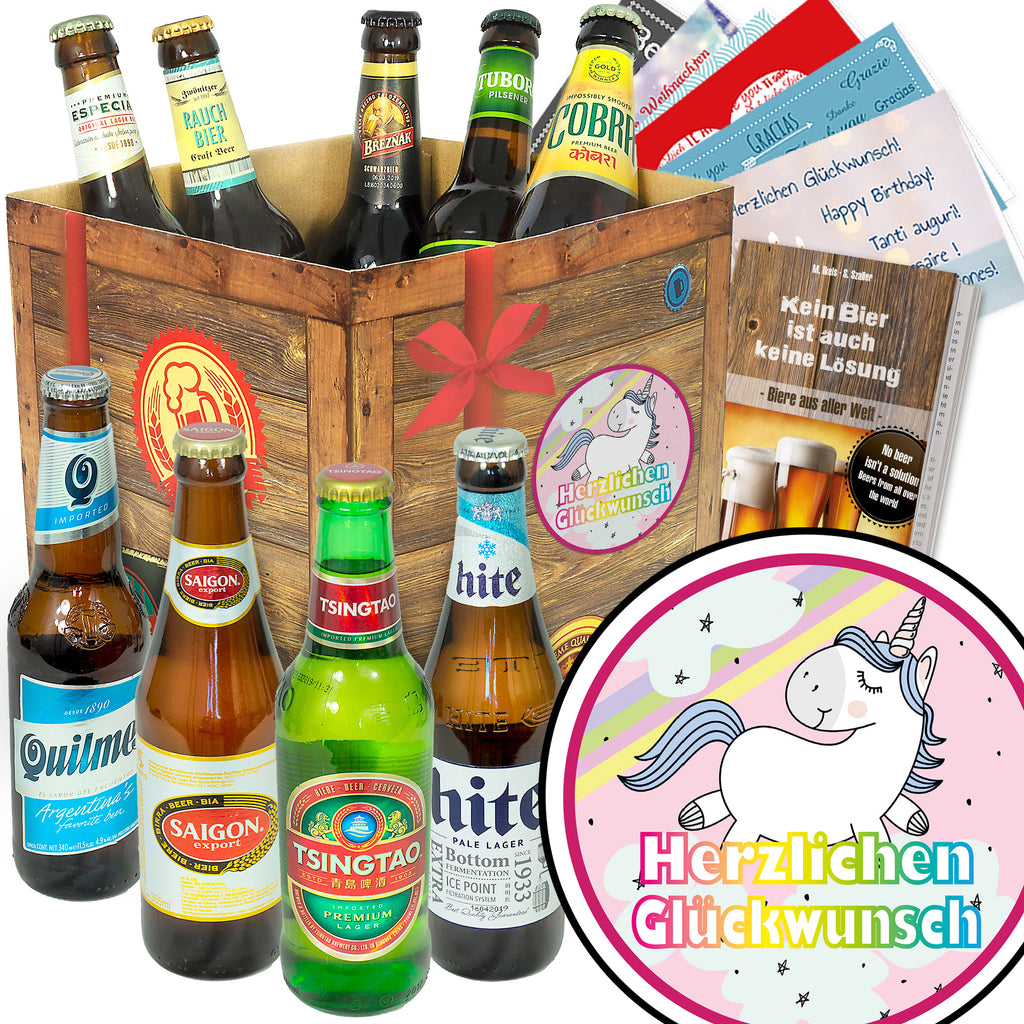 Herzlichen Glückwunsch Einhorn | 9 Biersorten Bier aus aller Welt | Biertasting