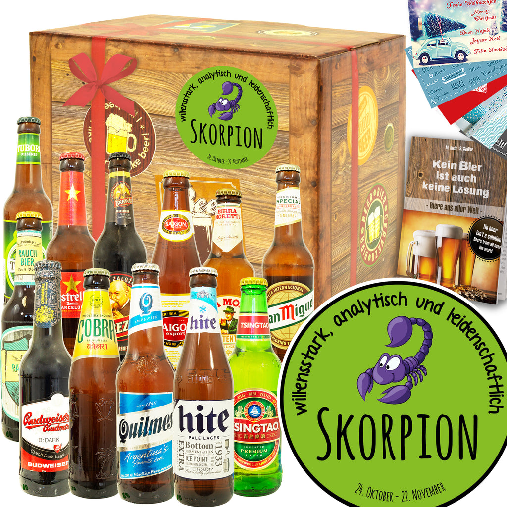 Sternzeichen Skorpion | 12x Biere aus aller Welt | Paket