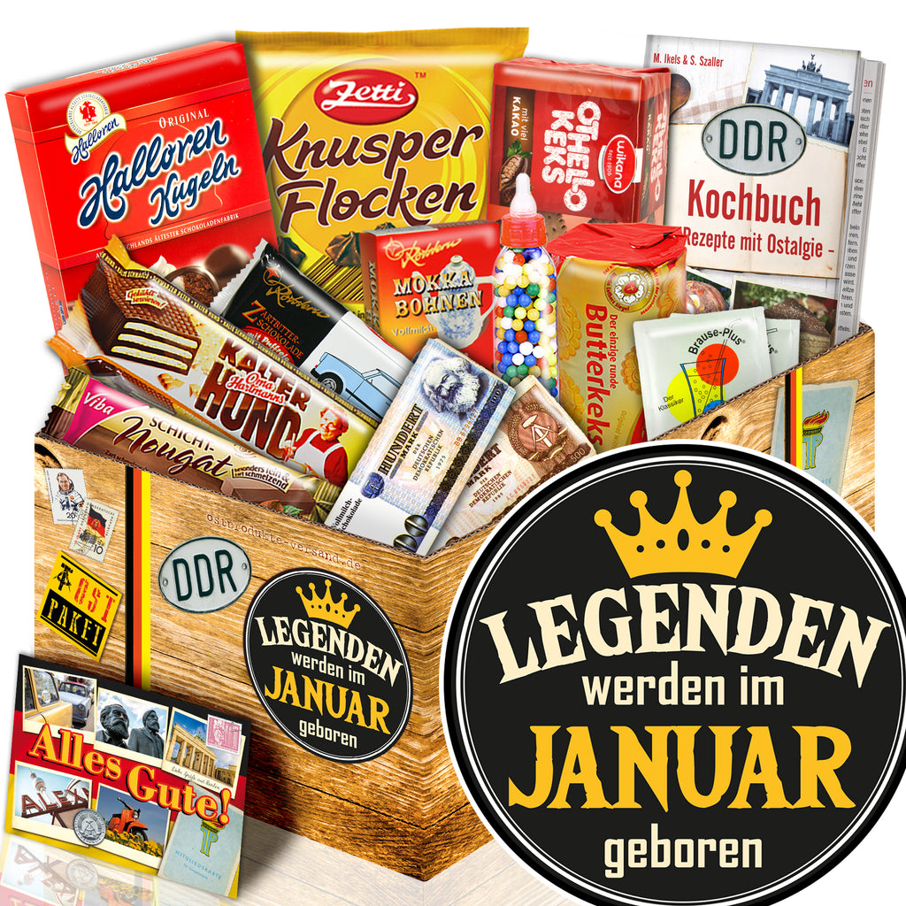 Legenden werden im Januar geboren - Süßigkeiten Set DDR L