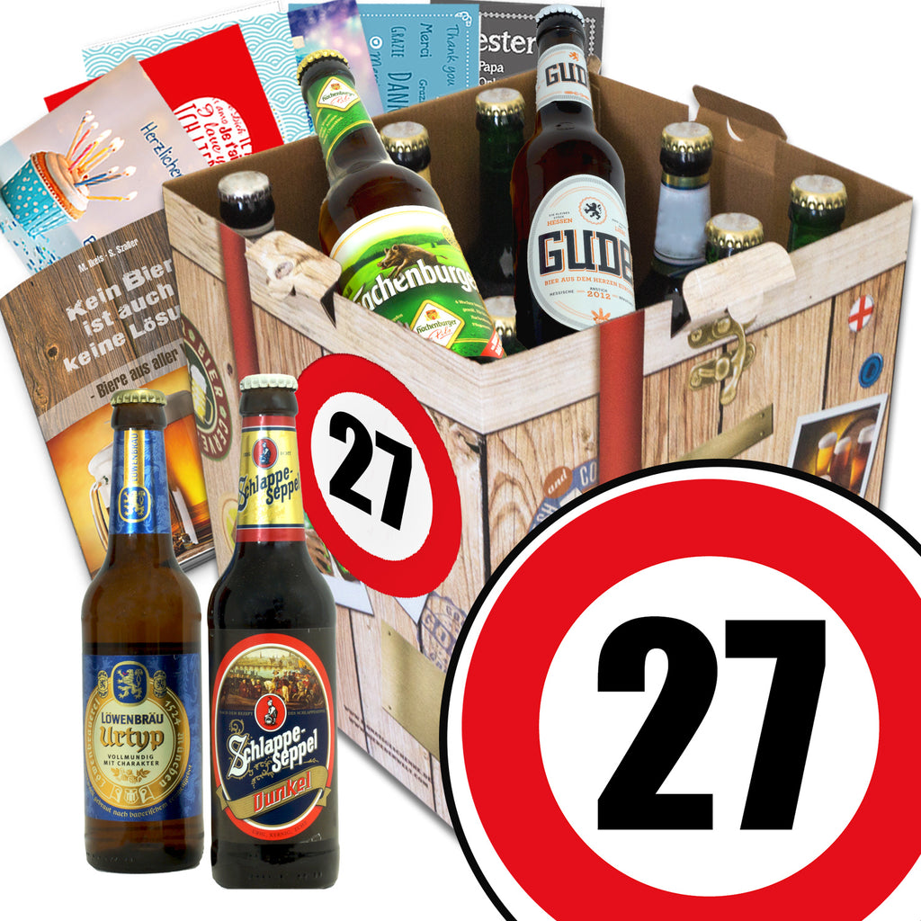 Zahl 27 | 9x Bier Biere Deutschland | Paket