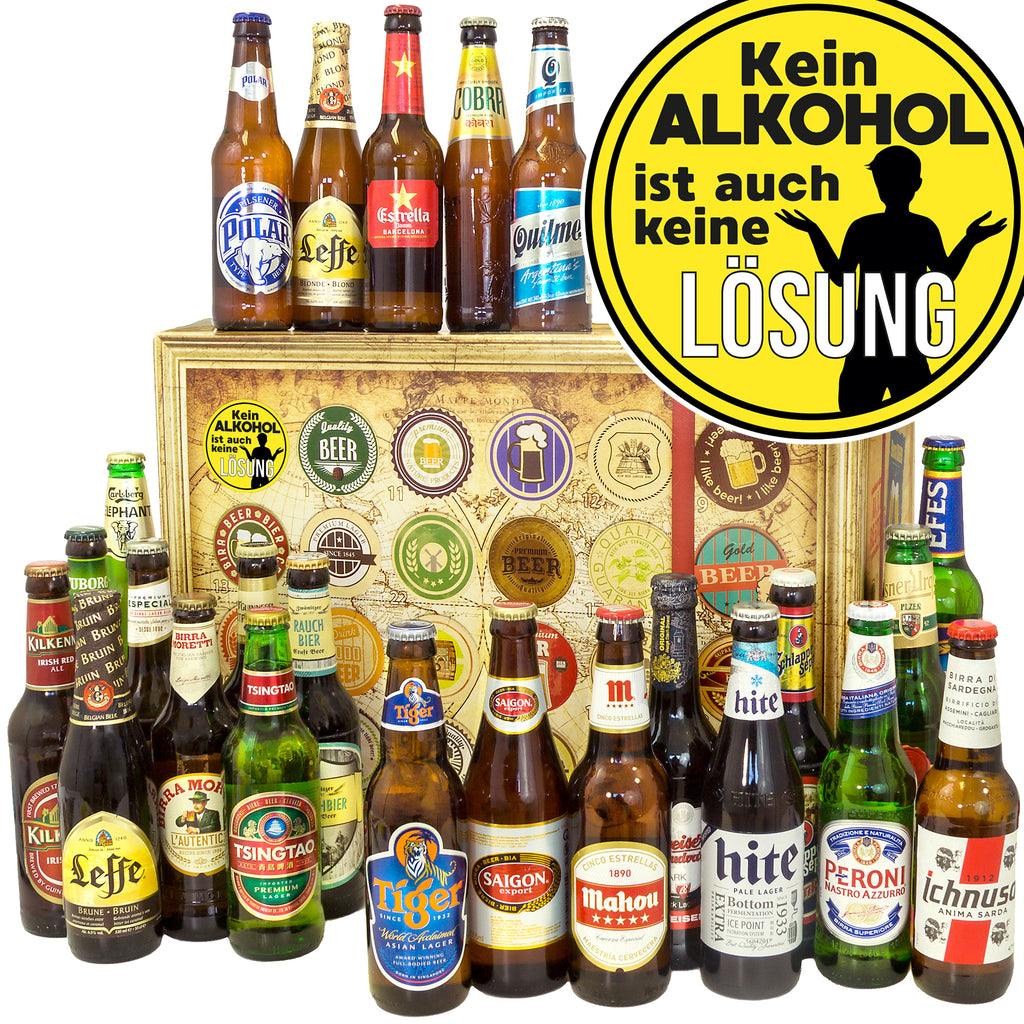 Kein Alkohol ist | 24 Flaschen Biere der Welt | Geschenkset