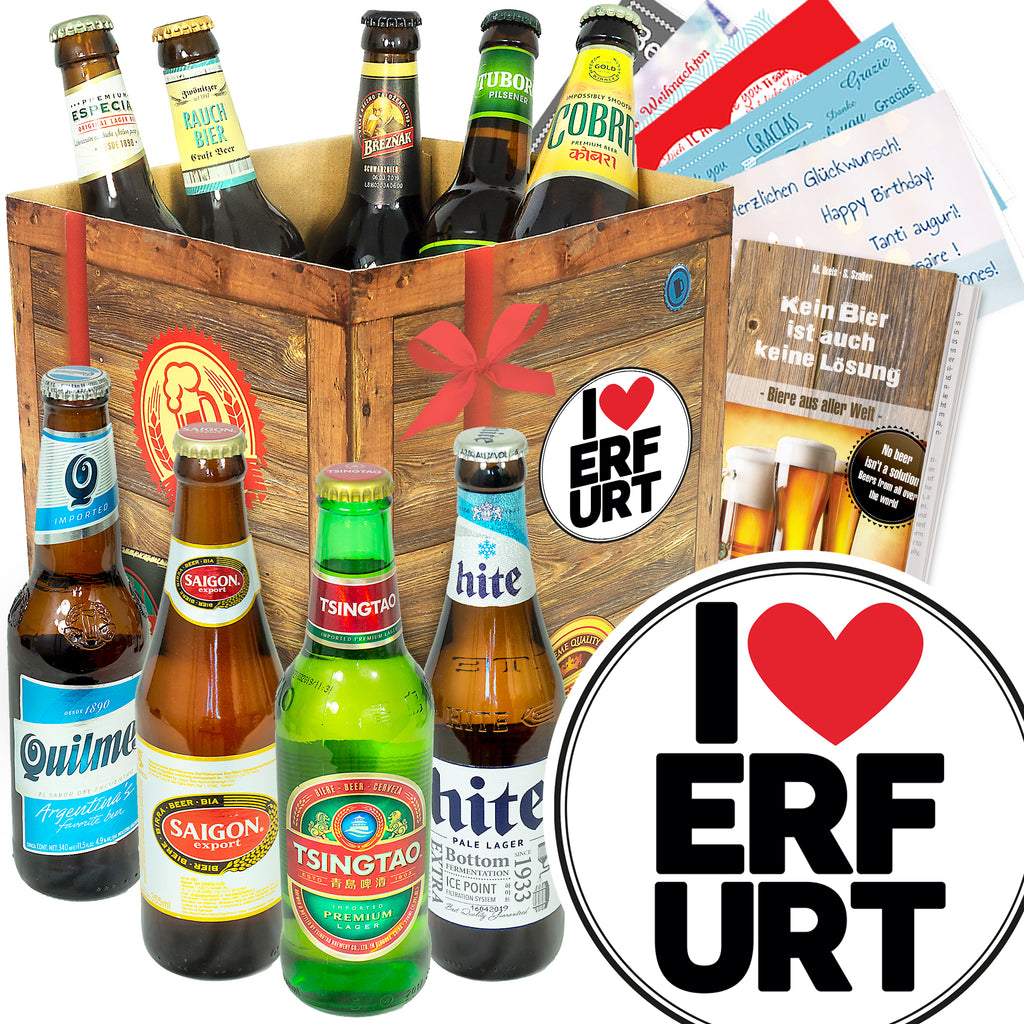 I love Erfurt | 9 Spezialitäten Biere aus aller Welt | Geschenkbox
