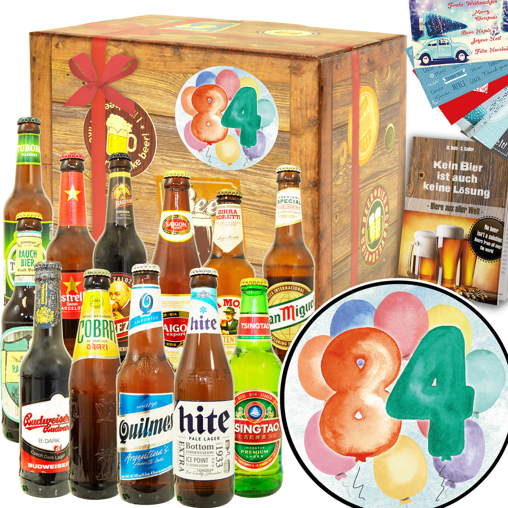 Geburtstag 84 | 12 Länder Biere der Welt Exoten | Geschenkbox