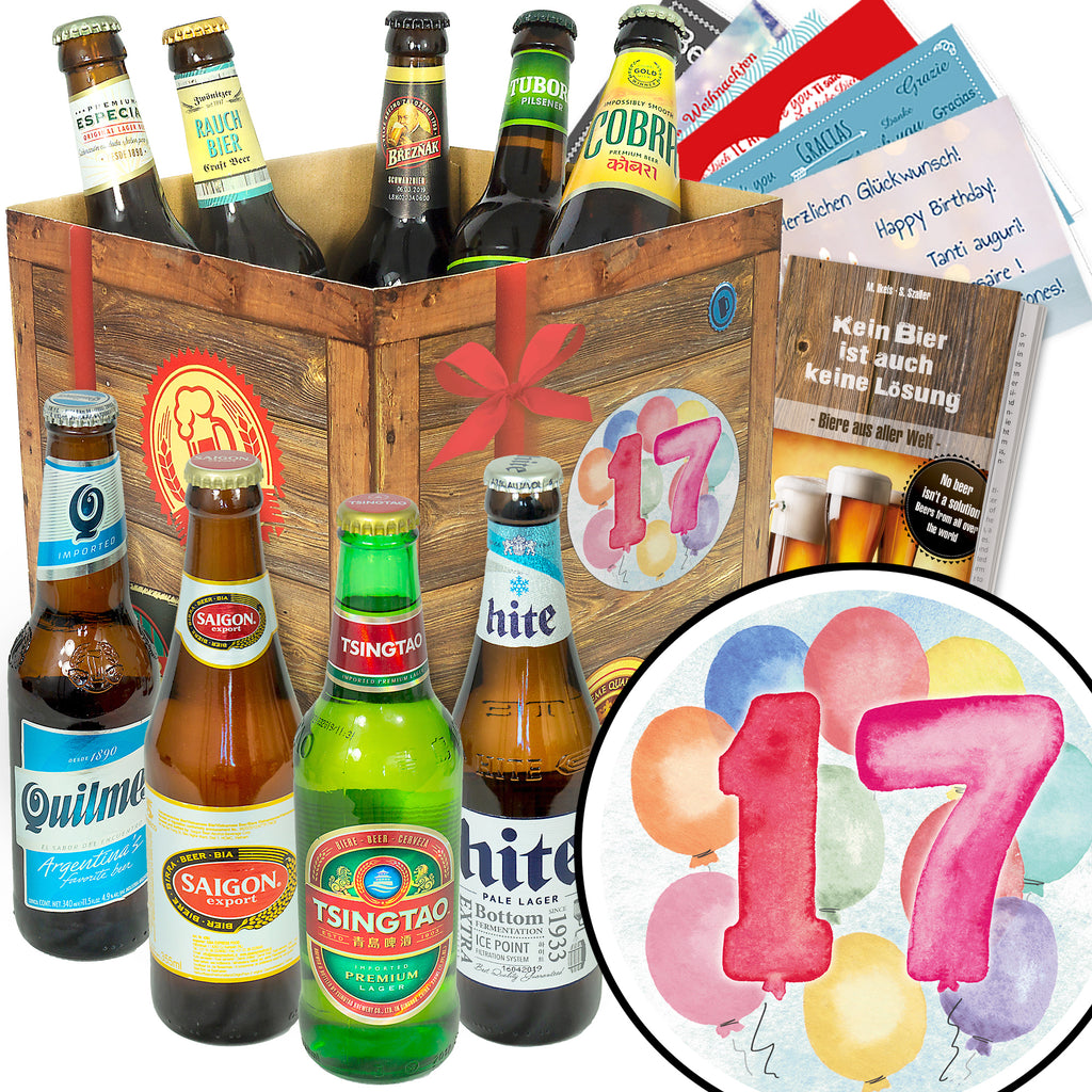 Hochzeitstag 17 | 9x Biere der Welt Exoten | Bierpaket