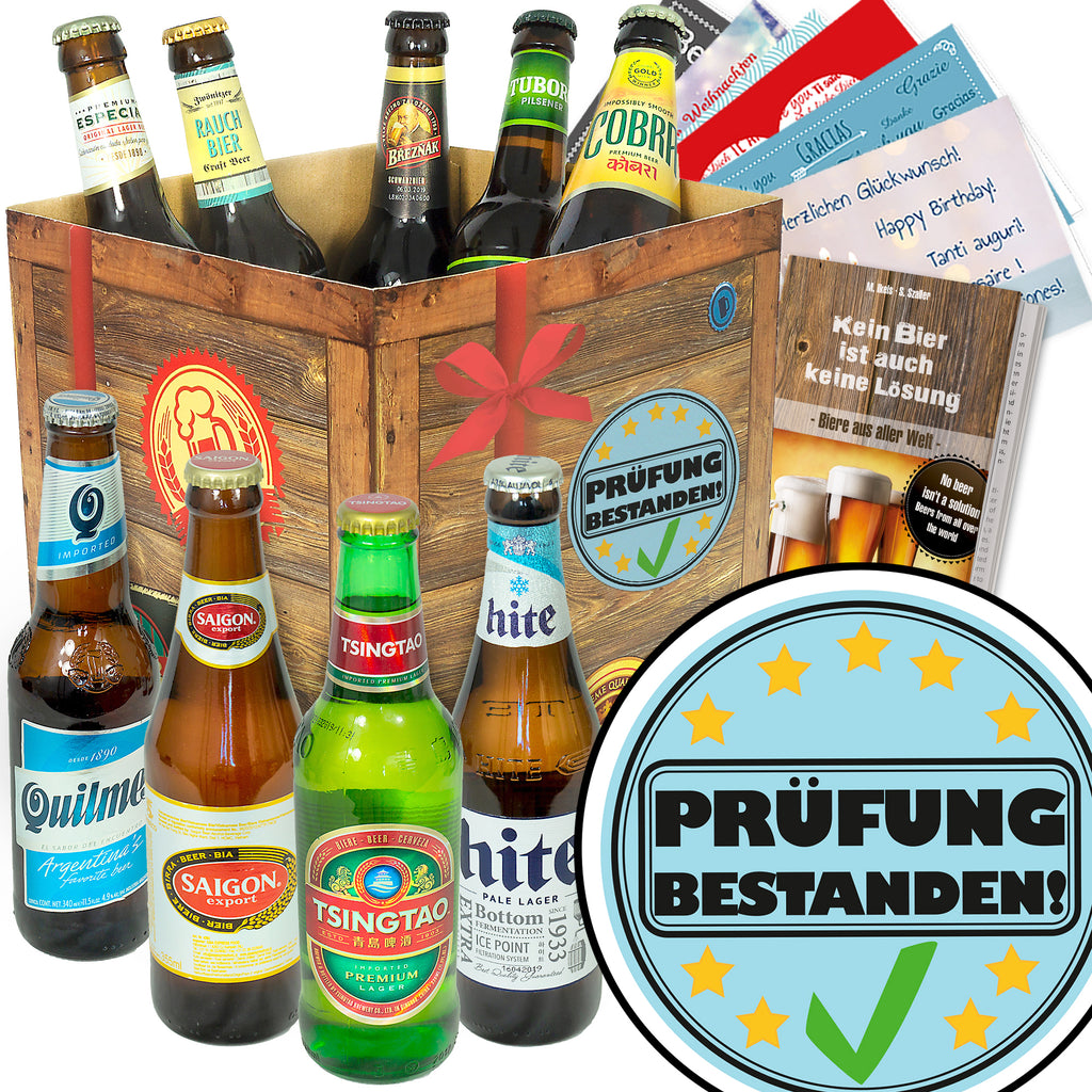 Prüfung bestanden | 9 Flaschen Biere der Welt Exoten | Bierset