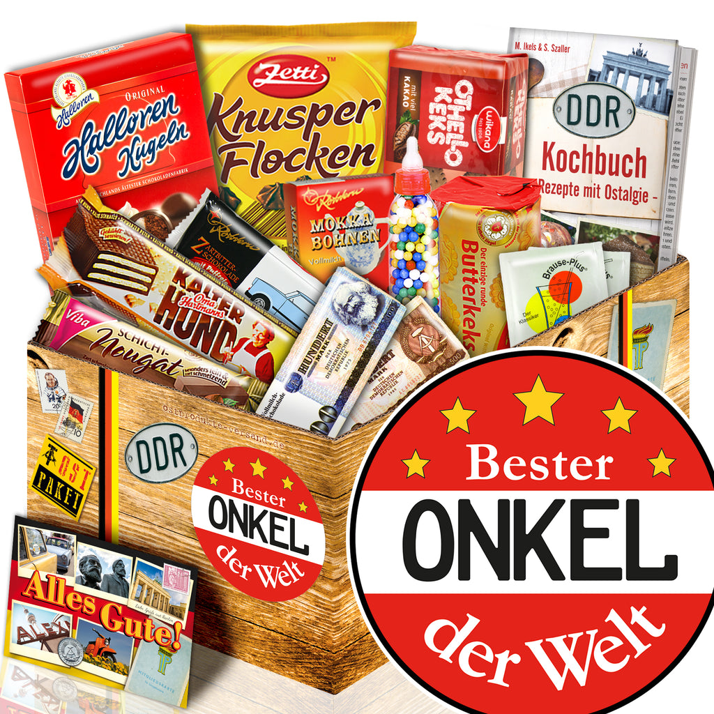Bester Onkel - Süßigkeiten Set DDR L - monatsgeschenke.de