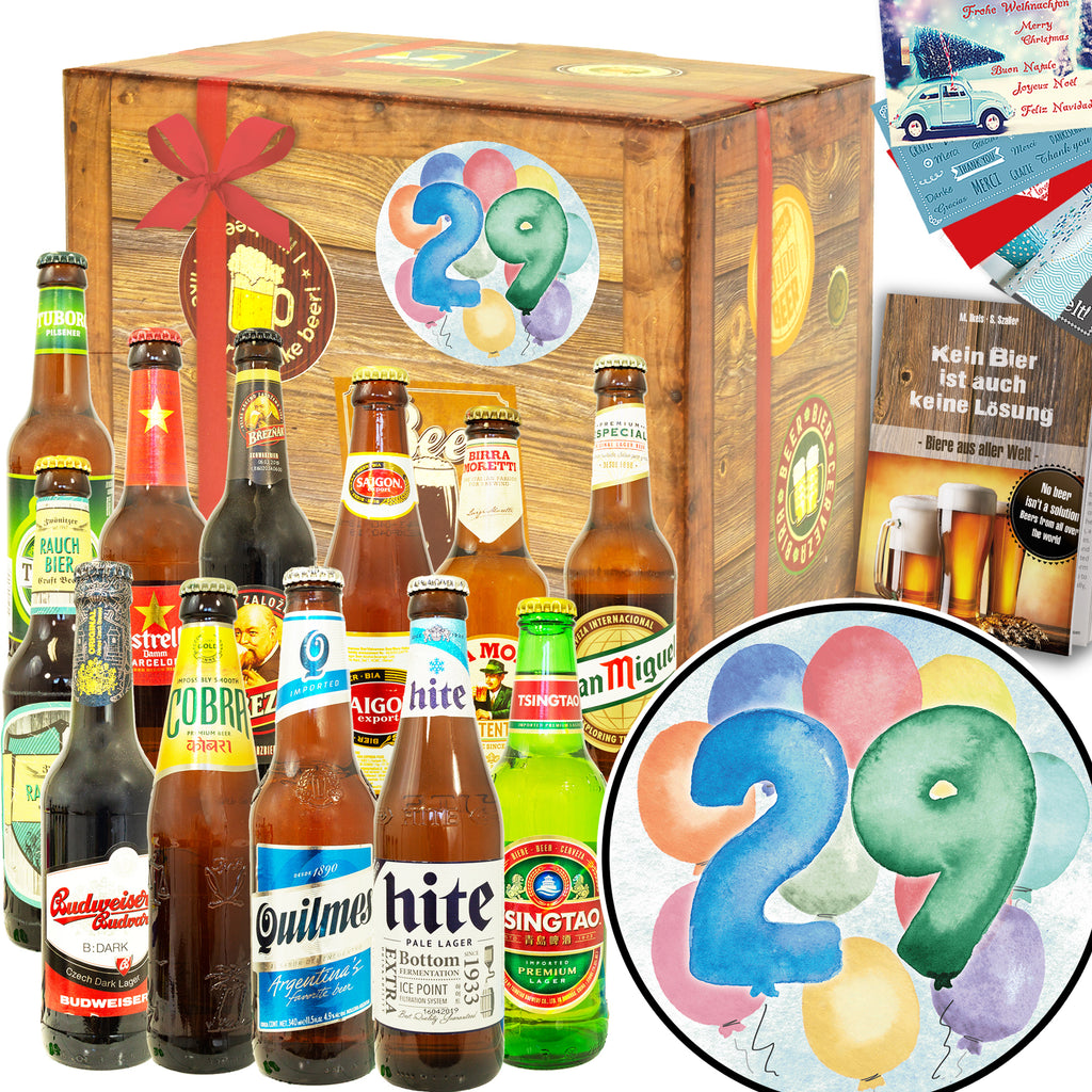 Geburtstag 29 | 12 Biersorten Bier International | Geschenkpaket
