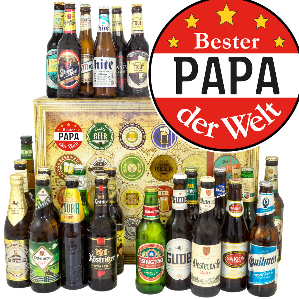 Bester Papa | 24 Spezialitäten Bier International und Deutschland | Biertasting