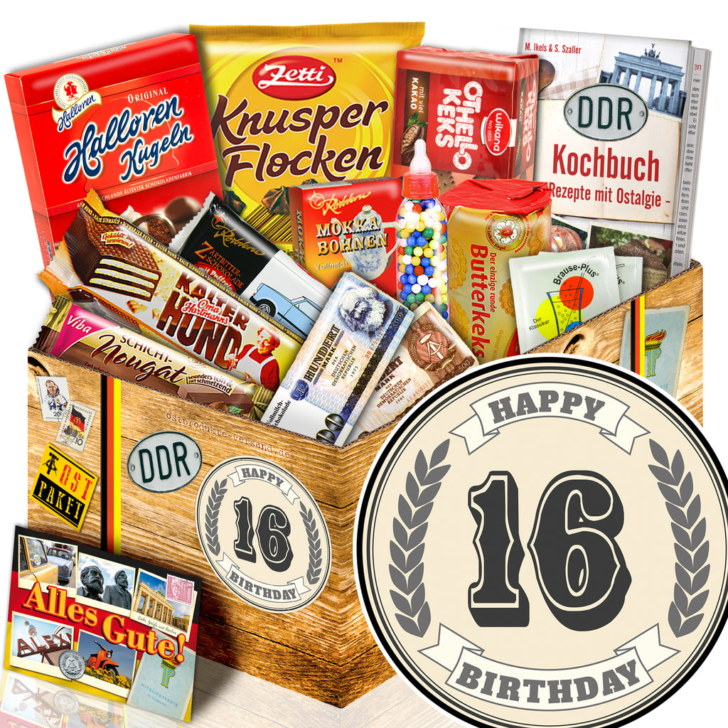 16 Zahl - Süßigkeiten Set DDR L - monatsgeschenke.de