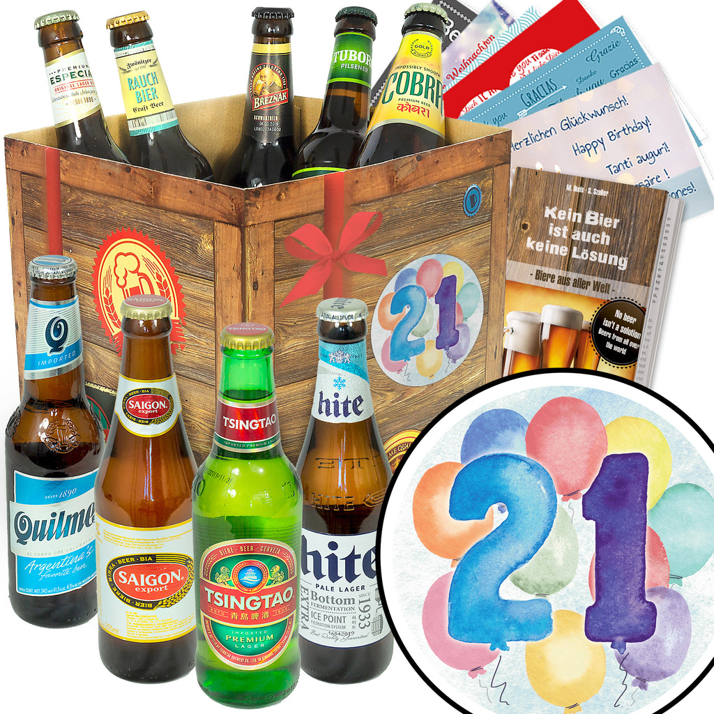 Geburtstag 21 | 9 Spezialitäten Bierweltreise | Probierpaket