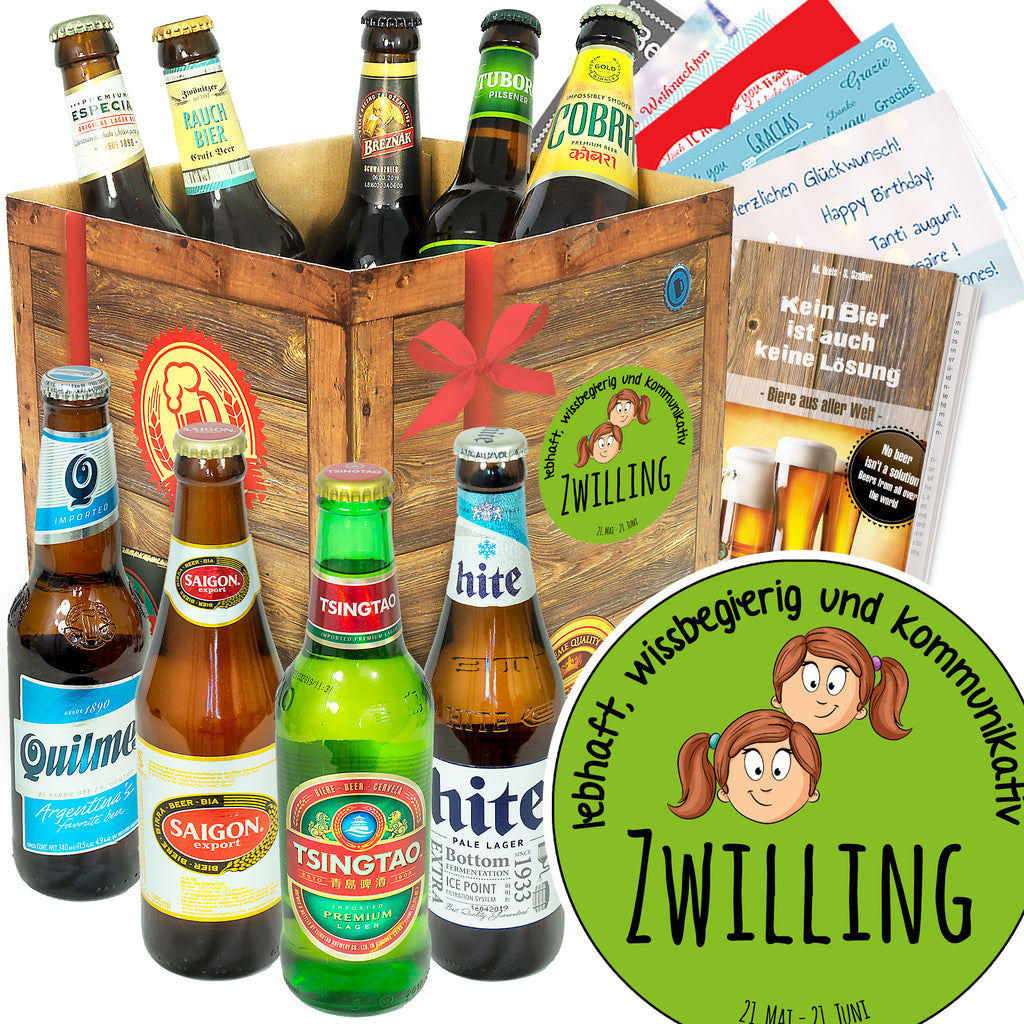 Sternzeichen Zwilling | 9 Länder Bierweltreise | Geschenkset