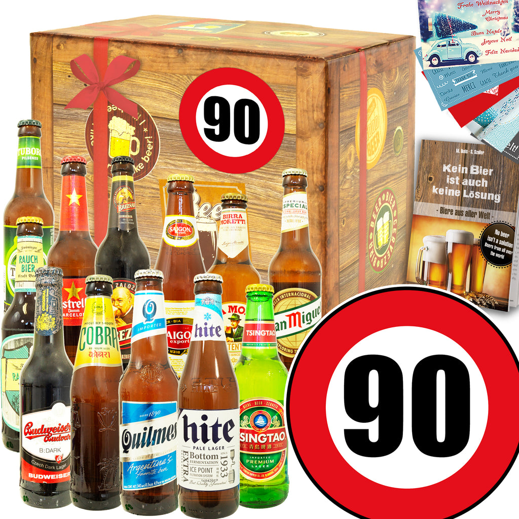 Zahl 90 | 12x Biere der Welt Exoten | Probierpaket