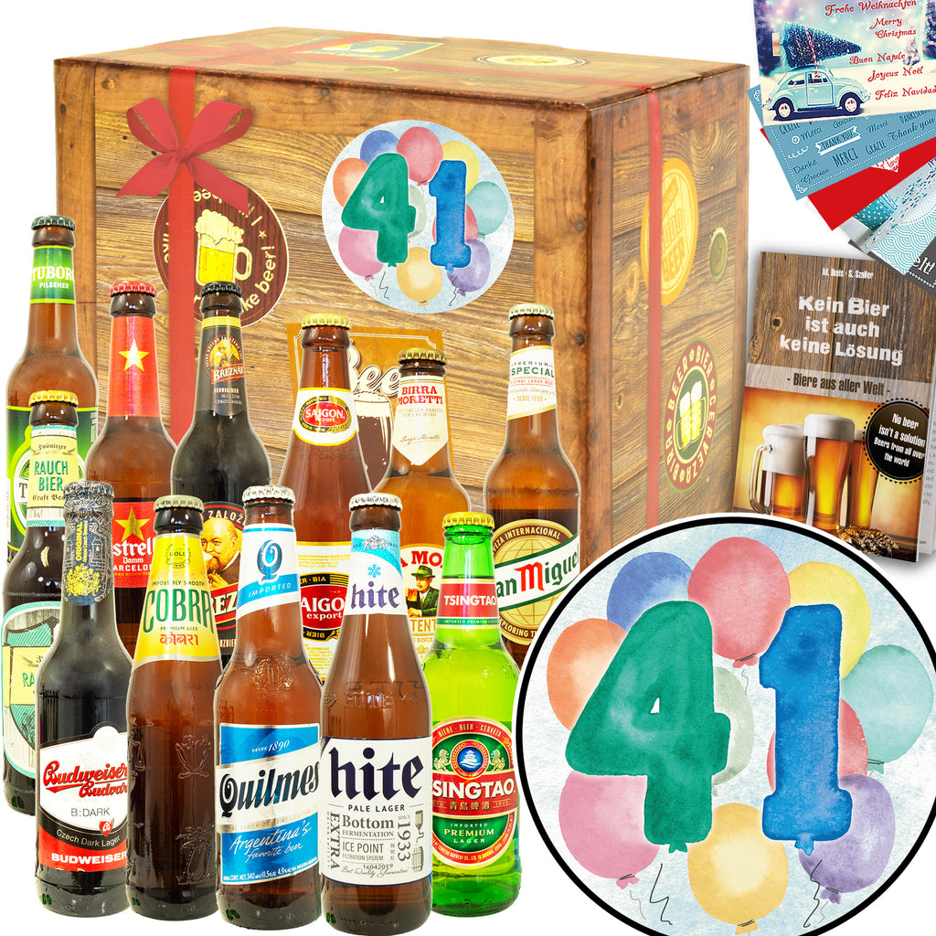 Geburtstag 41 | 12 Biersorten Biere der Welt | Probierpaket