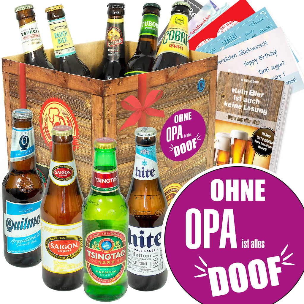 Ohne Opa ist alles doof | 9 Biersorten Bier Weltreise | Präsent