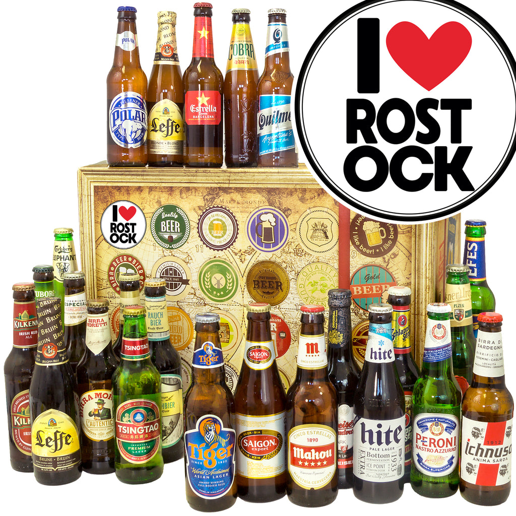 I love Rostock | 24 Flaschen Bier International | Biertasting