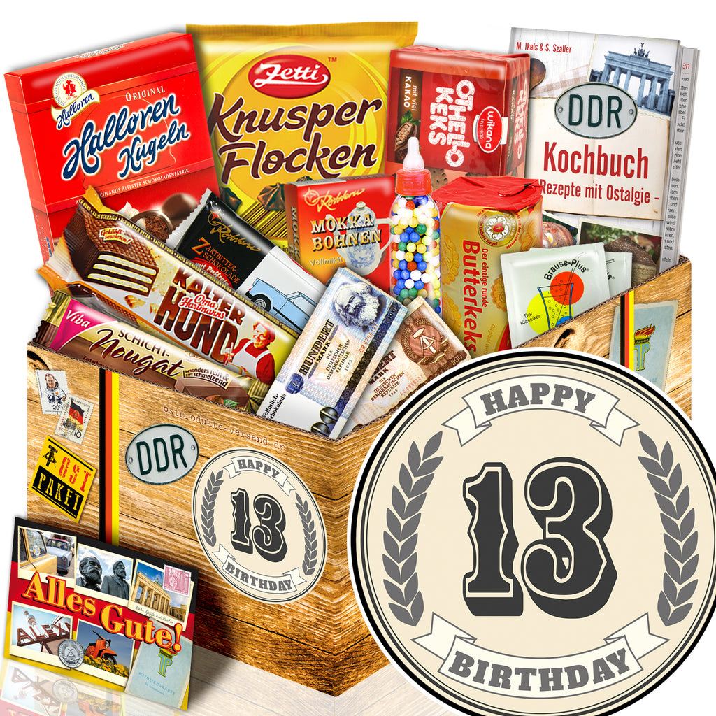 13 Zahl - Süßigkeiten Set DDR L - monatsgeschenke.de